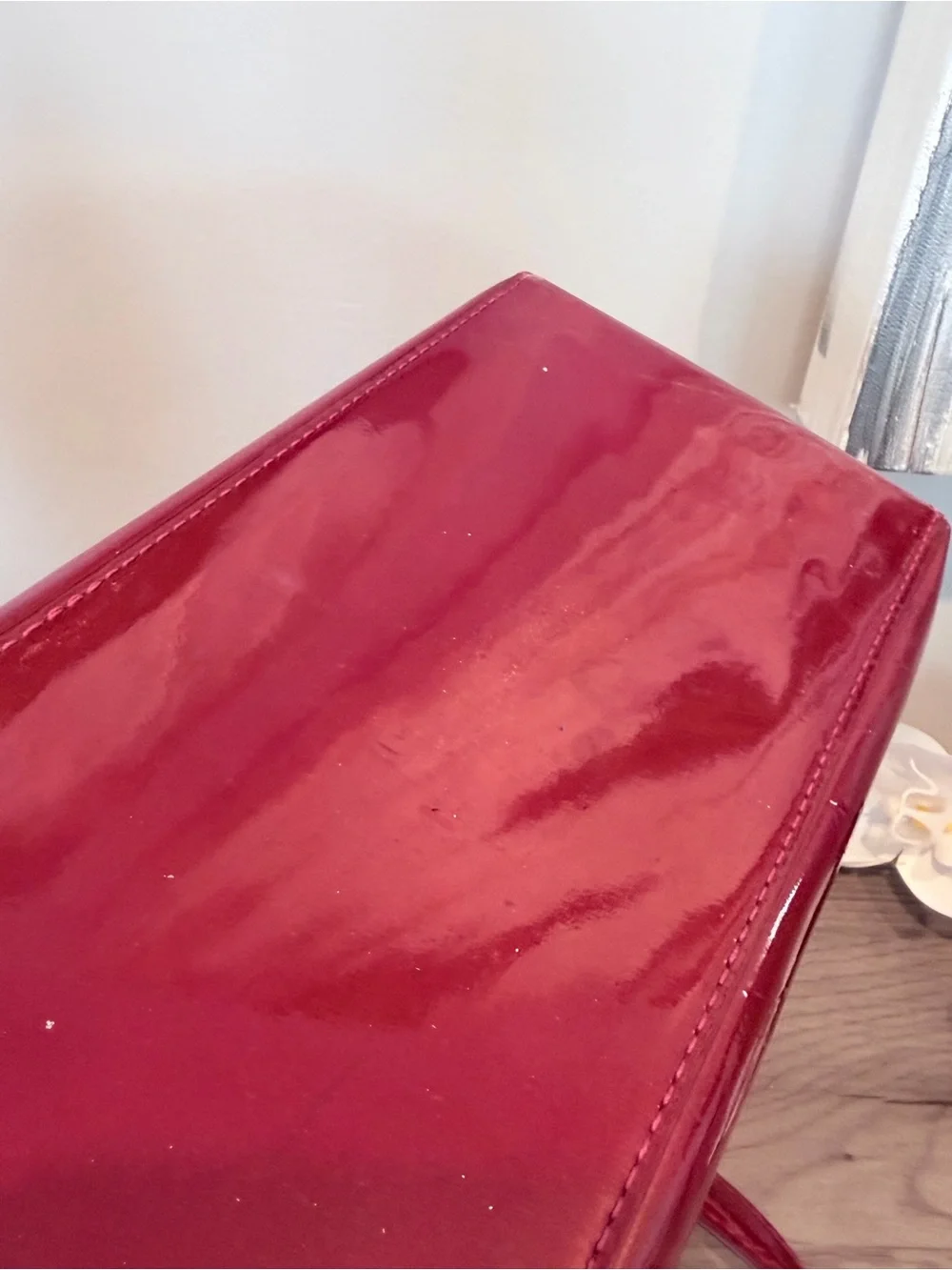 Louis Vuitton Red Vernis Patent Monogram Tote